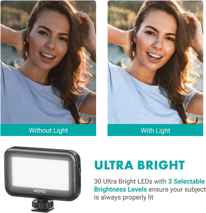 Movo uVlogger - Android/USB-C kompatibles Vlogging-Set für Handy-Video-Set, Zubehör: Handy-Stativ, H