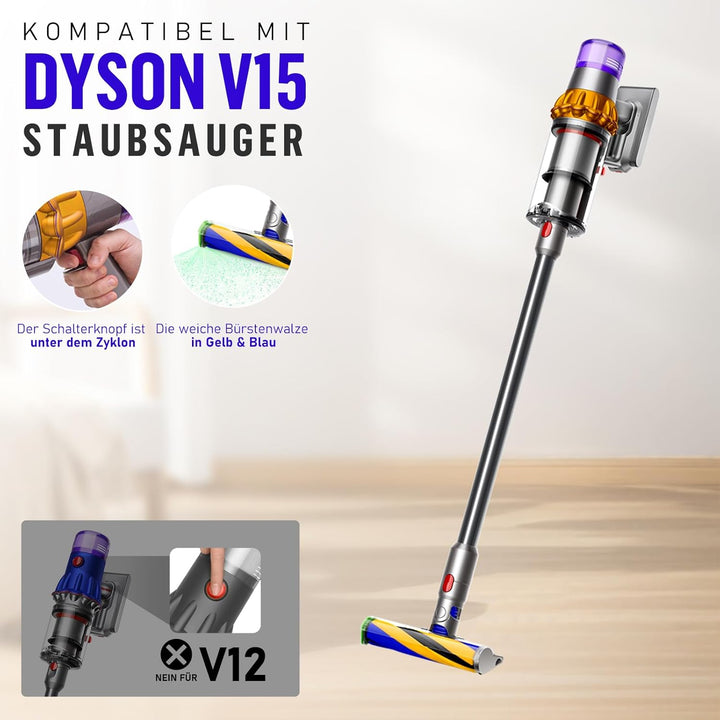Bürstenwalze für Dyson V15 Detect Slim Absolute Total Clean Extra Staubsauger Rolle Ersatzteile, Sof