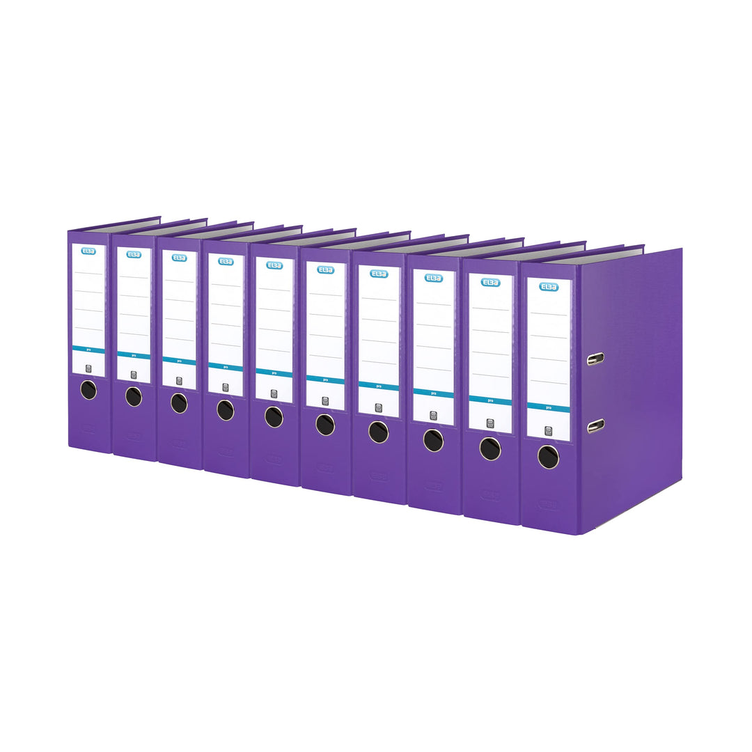 Elba Ordner A4, Smart Pro, 8 cm breit, Kunststoff aussen, violett, 10 Stück violett A4, breit, viole