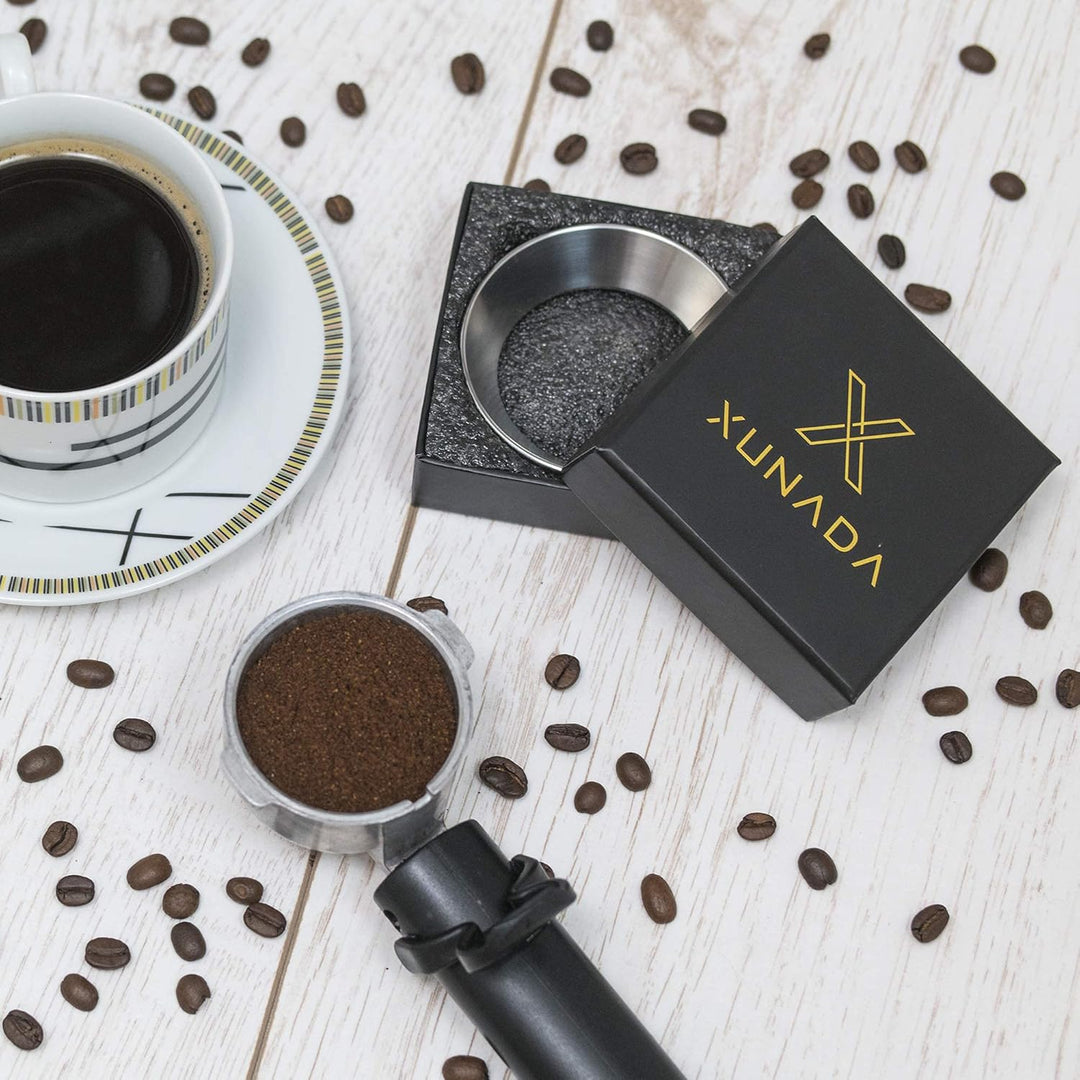 XUNADA Espresso-Dosiertrichter, 58 mm, Präzisions-Edelstahl-Kaffee-Dosierring, funktioniert mit 58 m