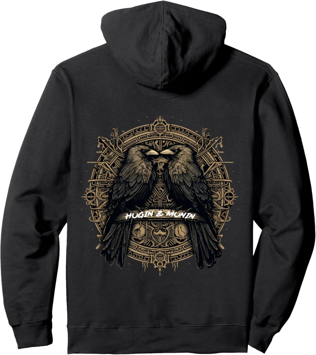 Hugin & Munin die Raben Odins Wikinger design Kelten Herren Pullover Hoodie