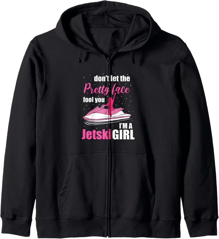 Wassersport Jetski Mädchen Motivation Kapuzenjacke