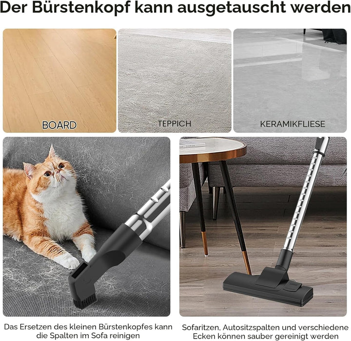Beutelloser Staubsauger ohne Beutel, 3600W Staubsauger Beutellos, Staubsaugers Starke Saugleistung 1