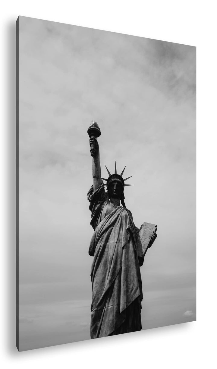 Symbol der Freiheit Effekt: Schwarz&amp;Weiss, Format: 80x60 als Leinwandbild, Motiv fertig gerahmt auf