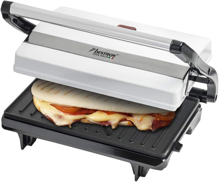 Clatronic HDM 3420 Hot-Dog-Maker inklusiv Eierkocher, weiss 251136 &amp; Bestron Kontaktgrill mit Auffan