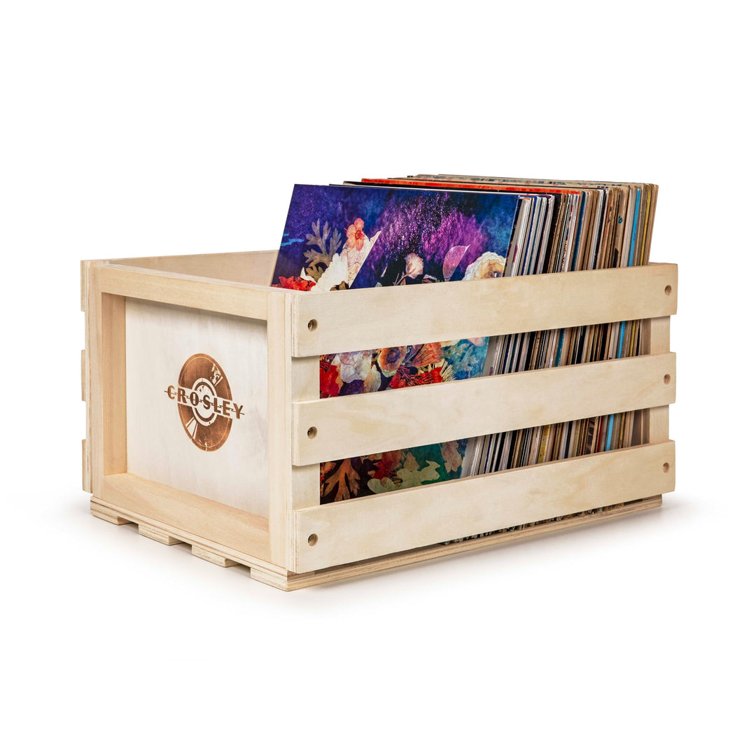Crosley Plattenkiste für ca. 75 Schallplatten, Natural, Natural