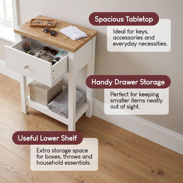 Vida Designs Schubladenboxen, MDF, Spanplatte und Melaminfurnier, Weiss, Standard