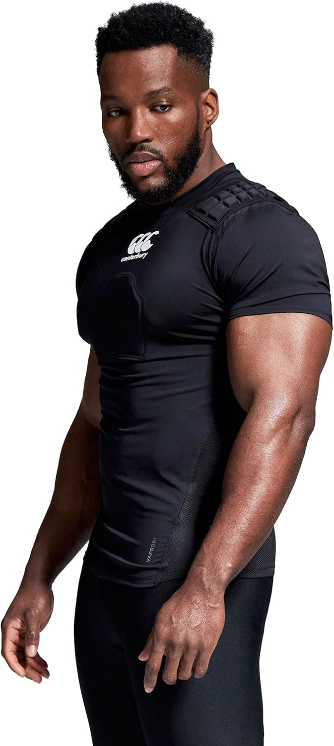 Canterbury CCC-Schutz Rugby-Schutzweste XXL Schwarz/Weiss/Silber, XXL Schwarz/Weiss/Silber