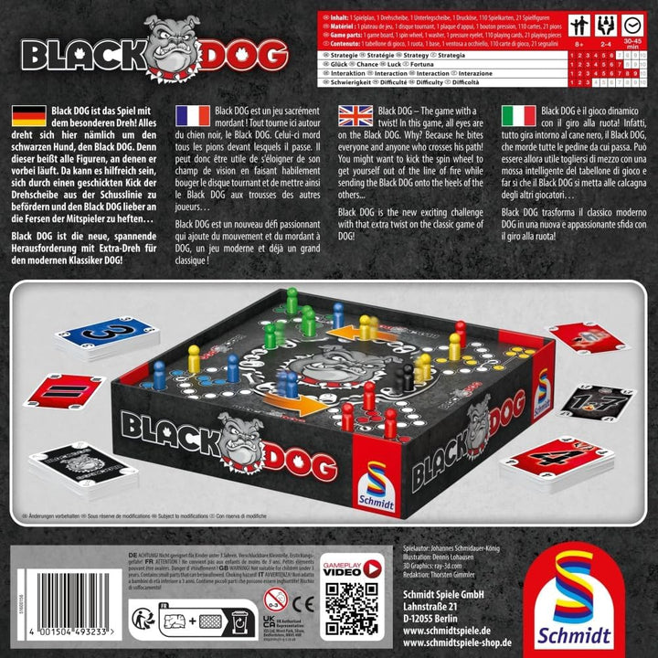 Schmidt Spiele 49323 Black DOG, Familienspiel Single, Single