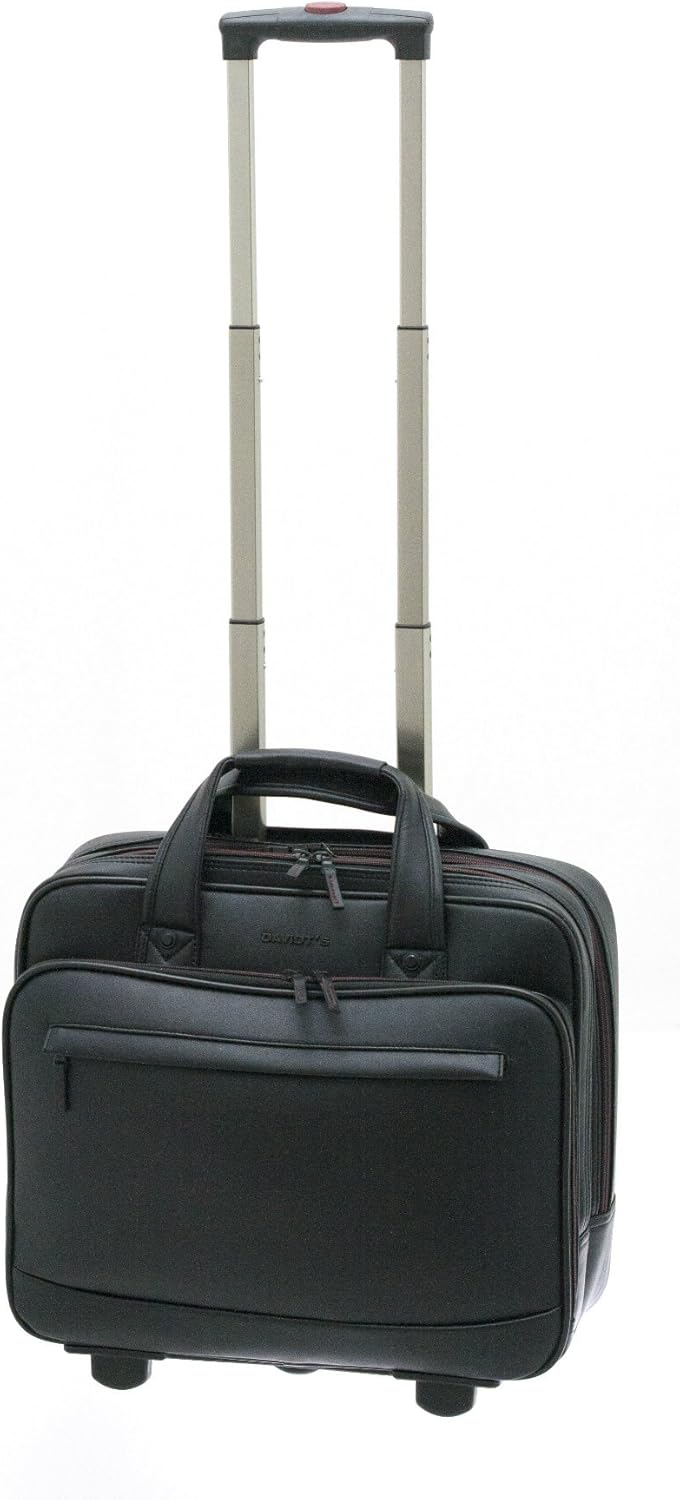 Pilotenkoffer Trolley Aktenkoffer Laptop Akten Tasche 41 cm Schwarz
