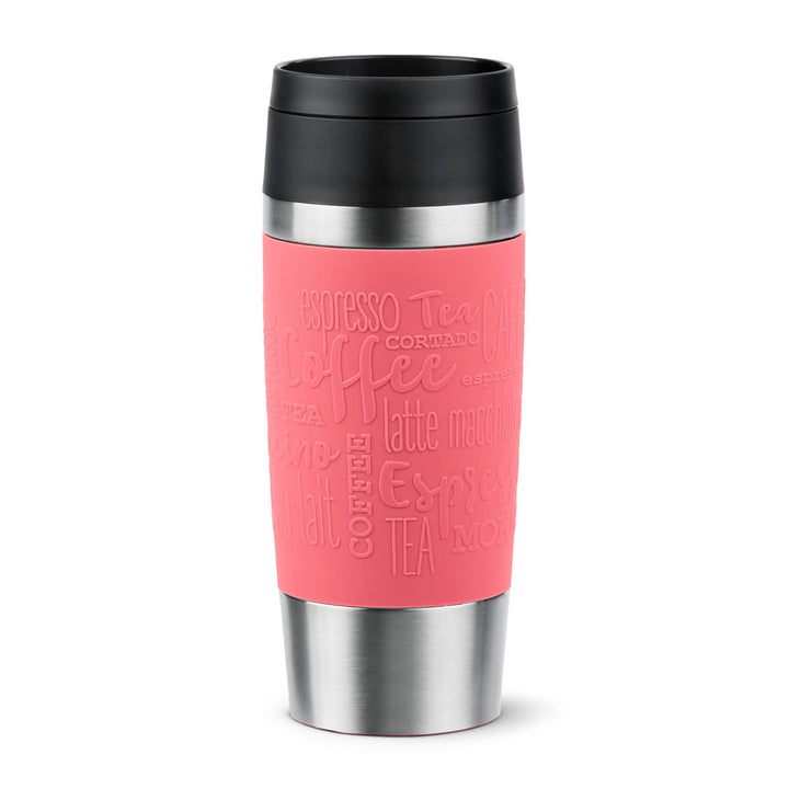 Emsa N20209 Travel Mug Classic Isolierbecher 0,36 Liter | neuer Komfort-Schraubverschluss | Edelstah