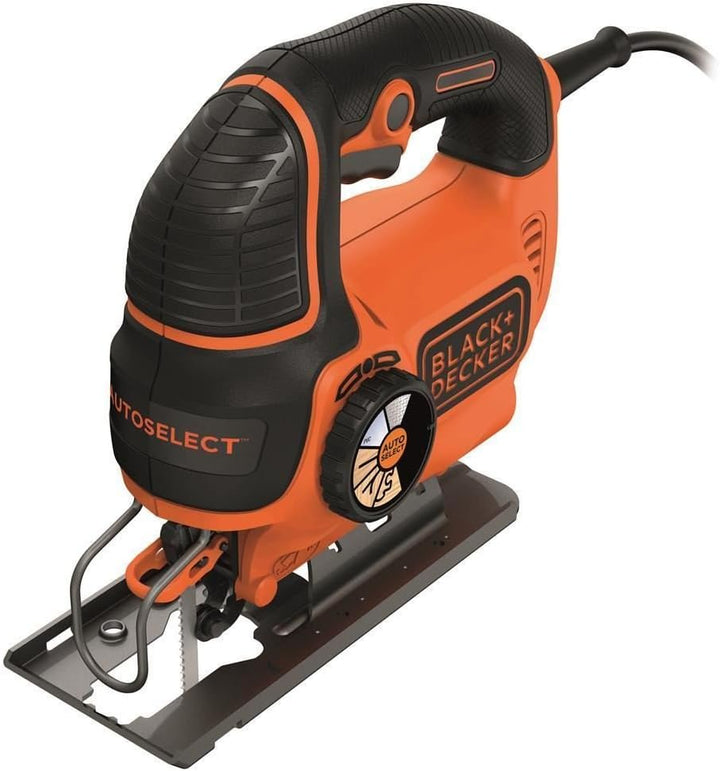 Black &amp; Decker Autoselect Stichsäge mit Klinge, orange, KS801SE 550 wattsW, 18 voltsV Metallsäge, Me