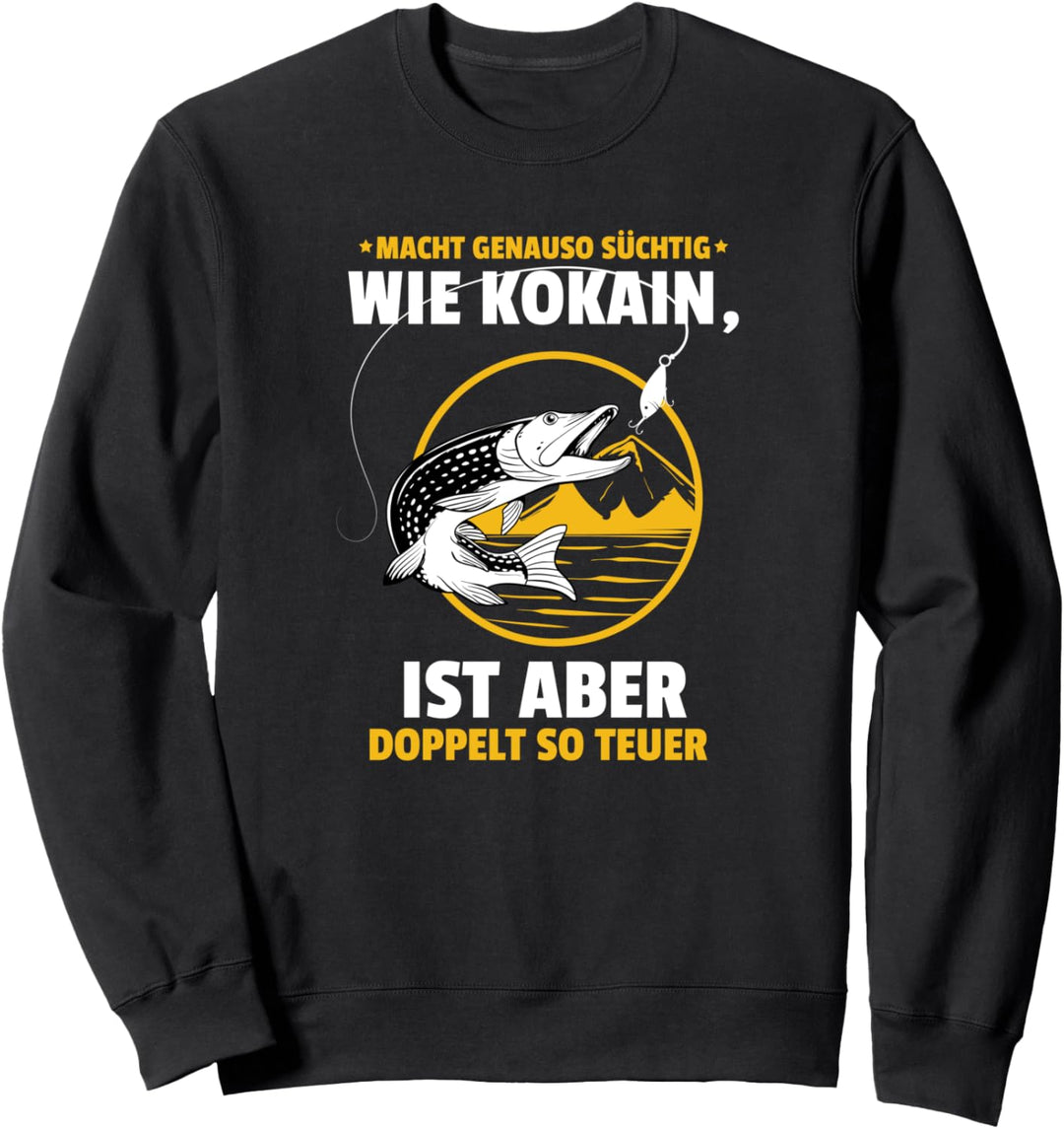 Angler Geschenk-Idee fürs Fischen und Angeln, Motiv-Sprüche Sweatshirt