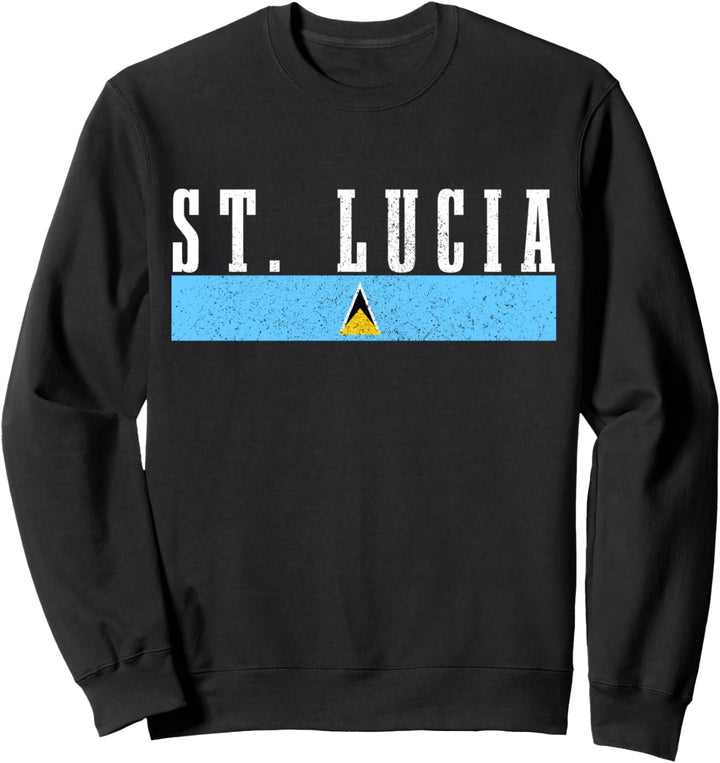 St. Lucia Flagge Vintage Karibik Saint Lucia Souvenir Sweatshirt