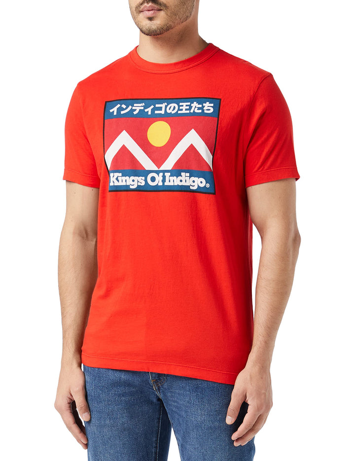 Kings of Indigo Herren Darius T-Shirt M Rot (Red Mountain Flag 7911), M Rot (Red Mountain Flag 7911)