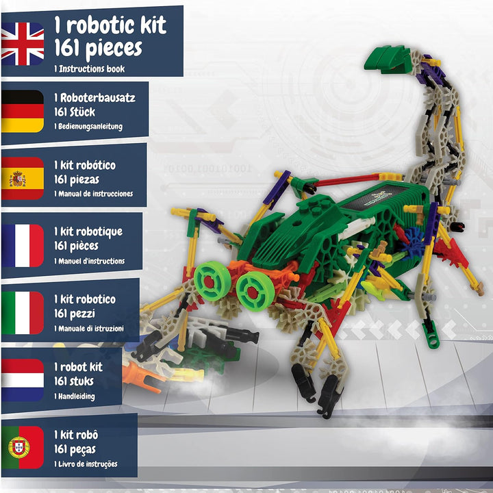 Science4you - Robotik Scorpiobot, EIN Roboter Bausatz mit 161 Stücke - Roboter Selber Bauen mit Dies
