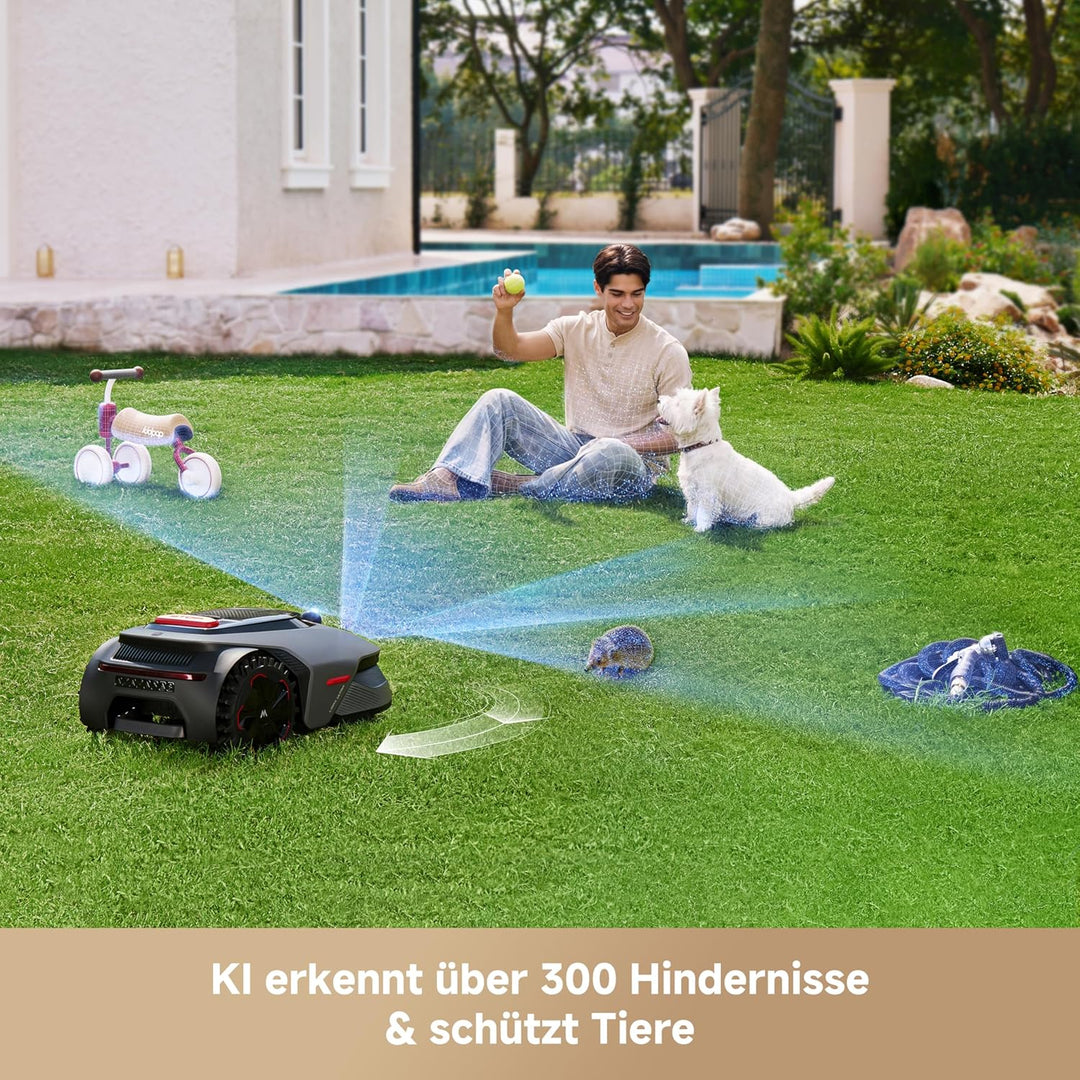 MOVA LiDAX Ultra 1600 Mähroboter ohne Begrenzungskabel mit 4G, Empf. 1600 m², ohne RTK & automatisch
