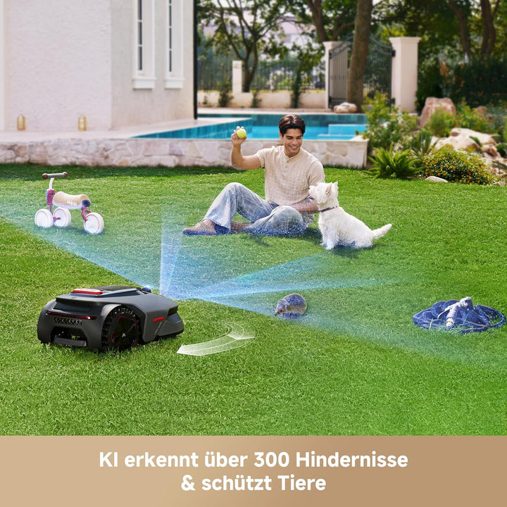 MOVA LiDAX Ultra 1600 Mähroboter ohne Begrenzungskabel mit 4G, Empf. 1600 m², ohne RTK & automatisch