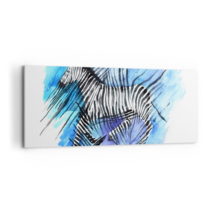 Wandbilder Dekoration Wohnzimmer Zebra Streifen Tierwelt Pelz Panorama Bilder auf Leinwand 120x50cm