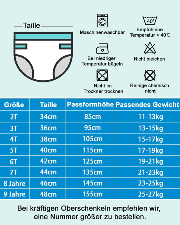 Töpfchen Trainingshose, 6er Kinder Töpfchentraining Unterwäsche für Jungen und Mädchen, Kinder Töpfc