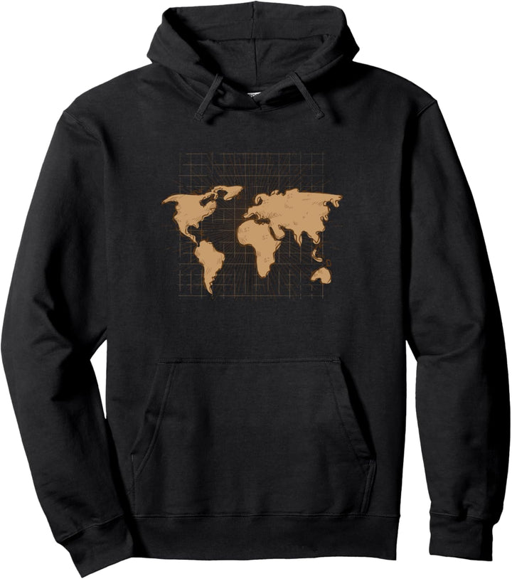 Reisen Landkarte Weltreise Weltkarte Pullover Hoodie