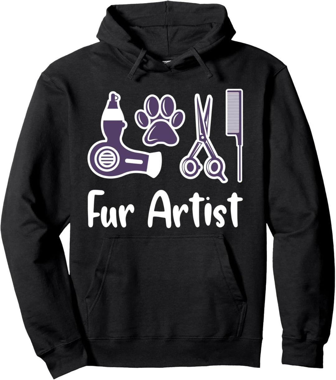 " Fur Artist " für den Hundefrisör Hundefriseur Pullover Hoodie