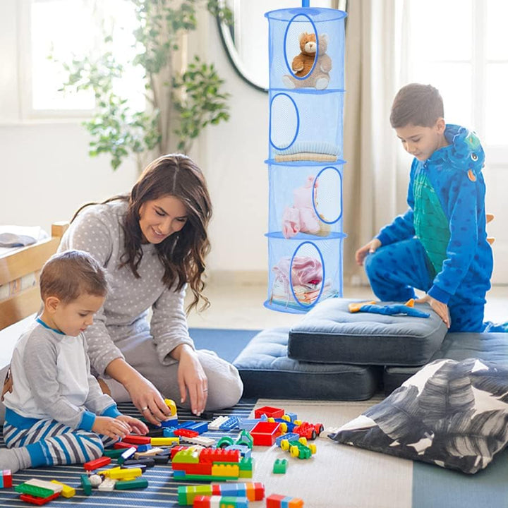 LIVEHITOP 4 Stufe Hängeaufbewahrung Kinder, 3PC Faltbare Speichern Sie Platz Lagerkorb für Kinderzim
