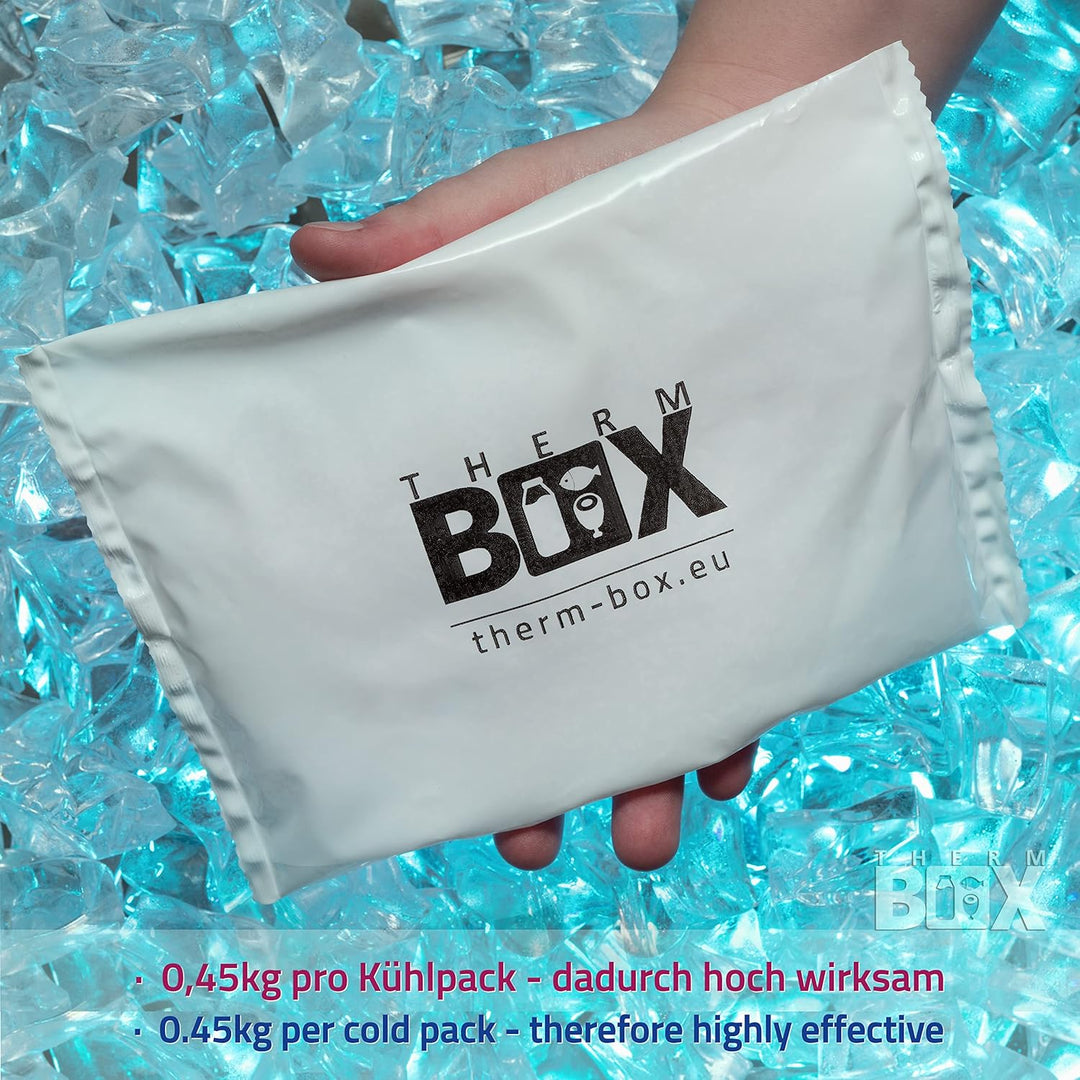 THERM BOX Styroporbox 28L bis 61,5L mit Kühlakkus für Kühlbox Verschiedene Grössen Transportbox Ther