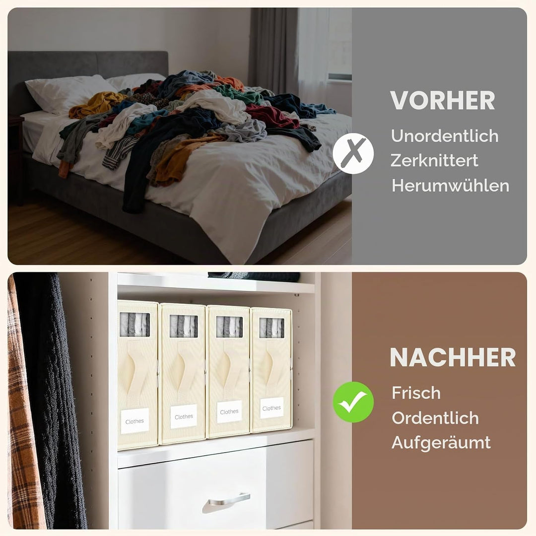 3 Stück Bettwäsche Organizer, Faltbarer Linen Bed Sheet Organiser Box, Bettwäsche Aufbewahrungbox Mi
