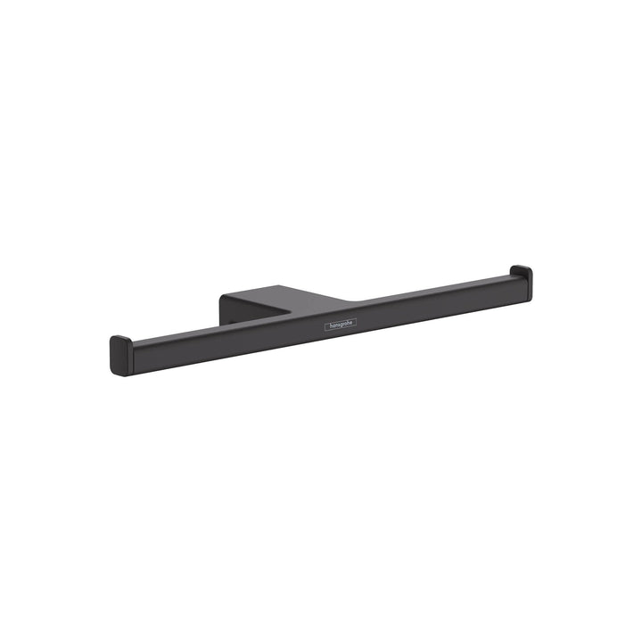 hansgrohe Doppel-Toilettenpapierhalter AddStoris, Doppelpapierrollenhalter Mattschwarz, 2 Rollen 2 R
