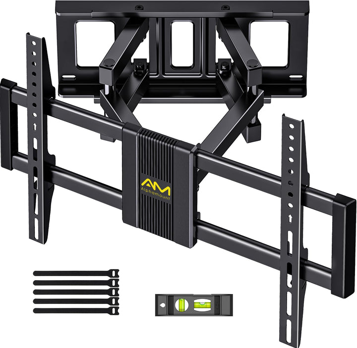 Alphamount TV Wandhalterung Schwenkbar für 37-75 Zoll Fernseher, Neigbar Ausfahren Wandhalterung Fer