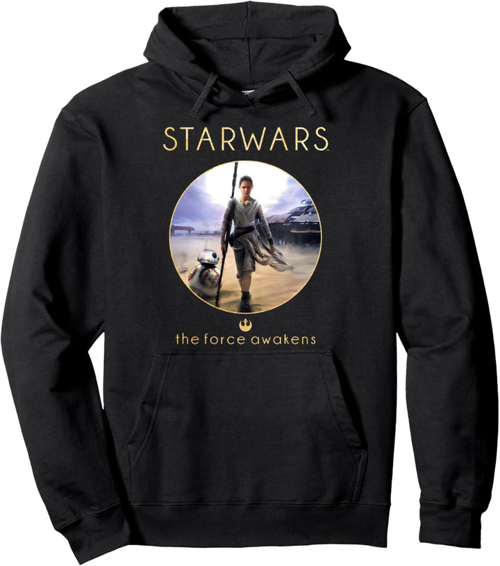 Star Wars Rey BB-8 Episode 7 Jakku Poster Pullover Hoodie
