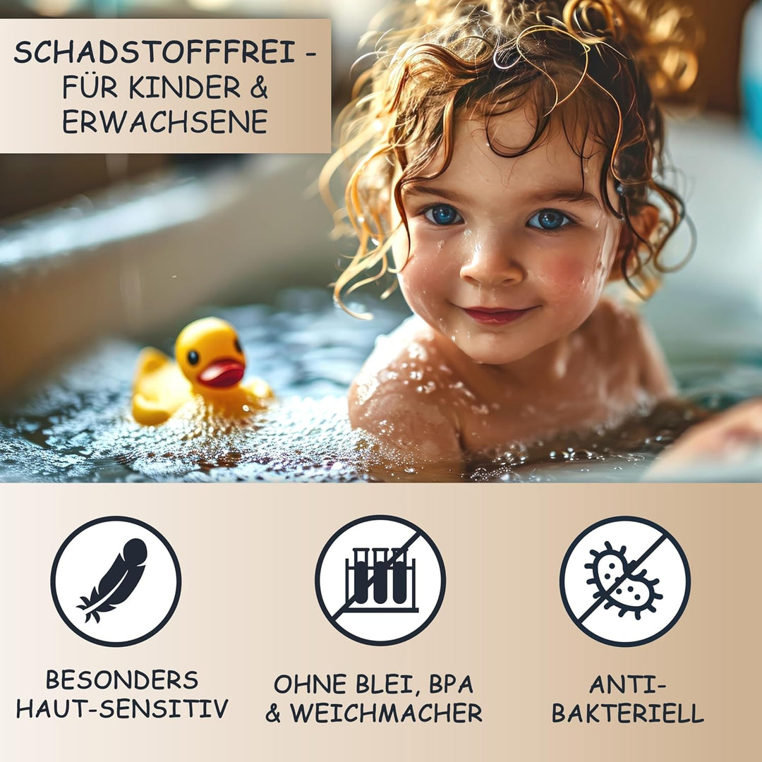 Duschmatte rutschfest 53x53 cm (Rochen Unterwasserwelt Blau) - Antirutschmatte Dusche BPA frei - Bad