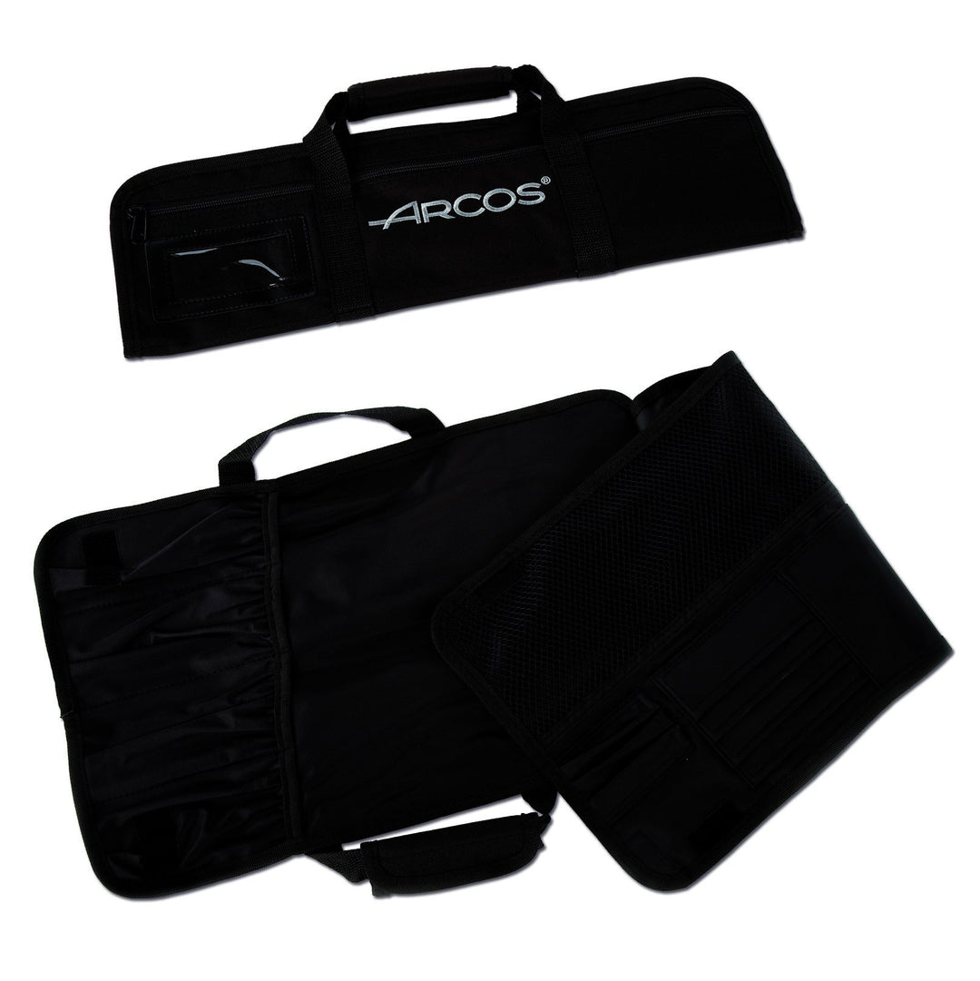 Arcos Messer Roll Bag - Messer Rolltasche zu 4 Stück - 100% Polyester 460 x 275 mm - Farbe Schwarz (