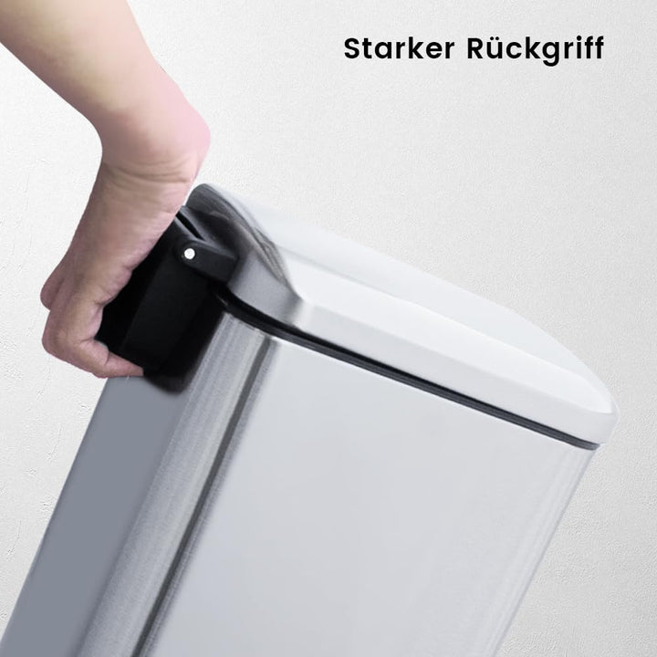Mülleimer Bad,6L Kosmetikeimer mit Softclose Deckel,6L Badezimmer Mülleimer mit Inneneimer,6 Liter Q
