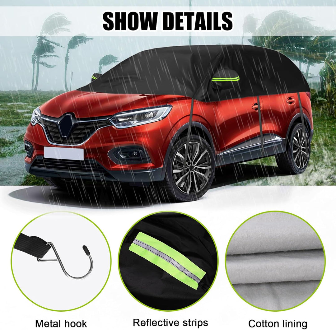 Halbe Autoabdeckung Ersatz für Renault Kadjar 2015-2022, Halbgarage, Upgrade Verdickter Stoff Allwet