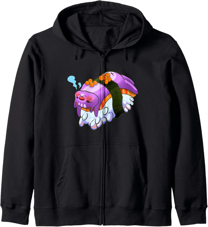 Katze im Sushi, Mädchen, Kinder, Japanischer Kawaii Kult Kapuzenjacke