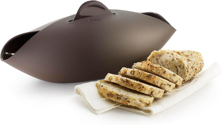 Lékué-Set, Brotbackschale, braun, 28 x 23 x 13 cm + Löffel Set Brotbackschale + Löffel, Set Brotback