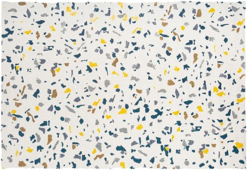 JJA Teppich aus Baumwolle, Bedruckt, 90 x 60 – 6 Verschiedene Modelle, Blau