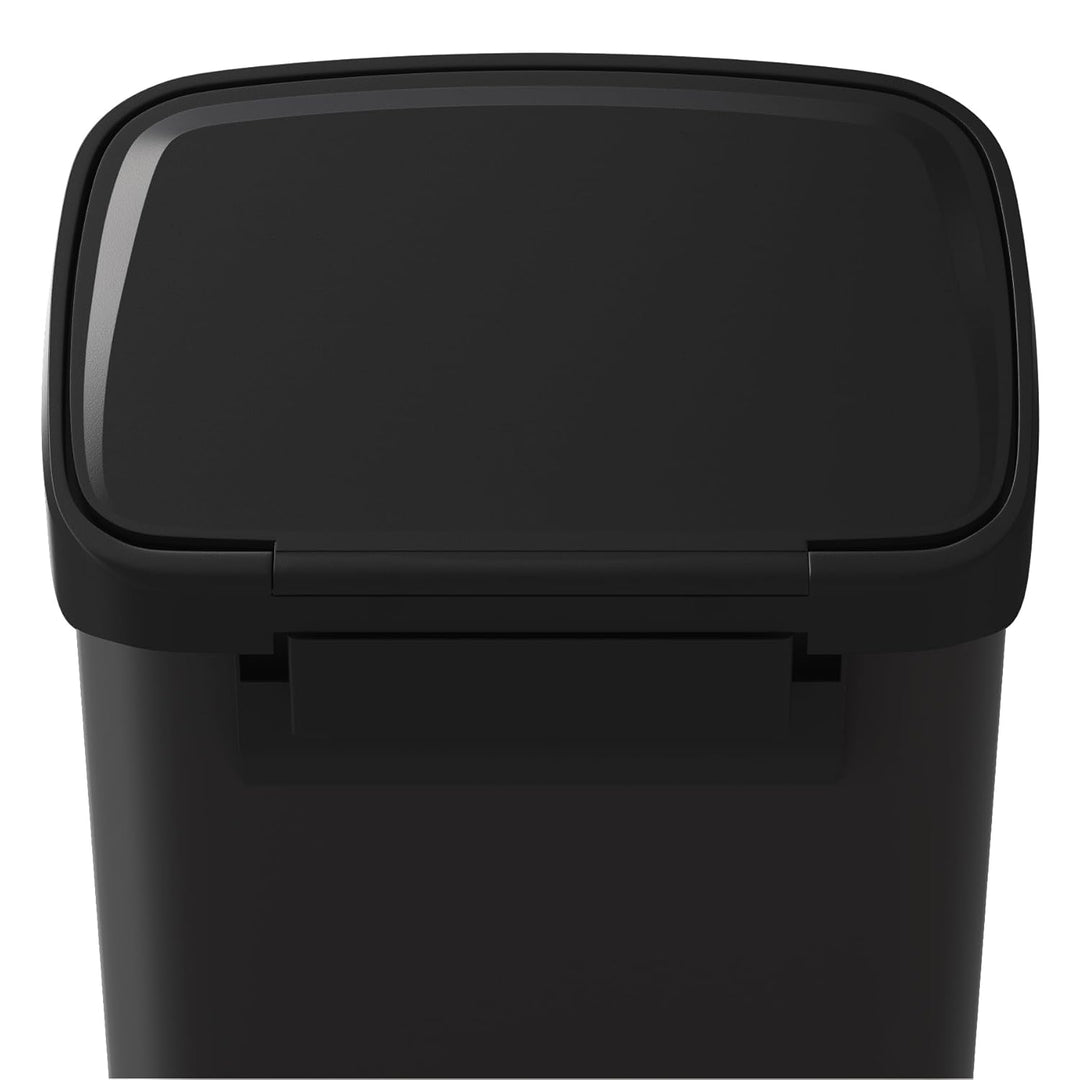 GarveeHome 50L Metall Mülleimer mit Deckel, grosser Tretmülleimer, Mülleimer Küche, rostfrei, mit Be