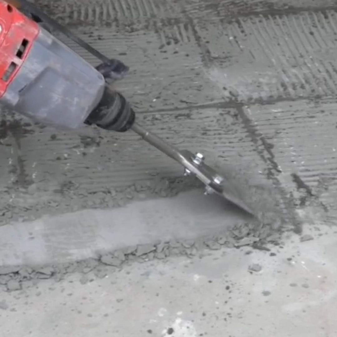 RANSENERS Spachtelmeissel SDS-Plus 250x100 mm, Bodenschaber für Abziehen von Fussbodenkleber, Teppic
