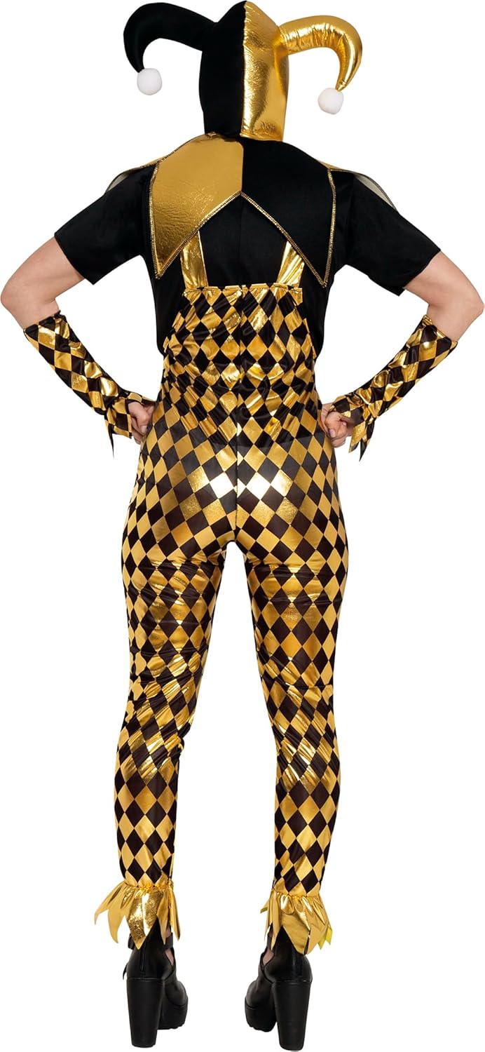 FIESTAS GUIRCA, S.L. Goldenes Harlekin-Kostüm für Damen, S