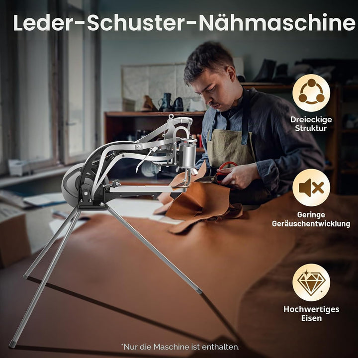 MINRS Handnähmaschine, Schuh-Cobbler-Maschine, 360° Einstellbare Richtung, Schuh-Reparatur-Nähmaschi