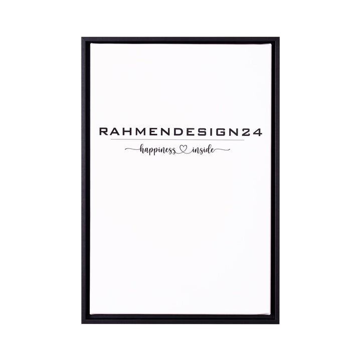 Rahmendesign24 Schattenfugenrahmen Oslo für Keilrahmenbilder und Leinwände 61x91,5 Schwarz (matt) Sc