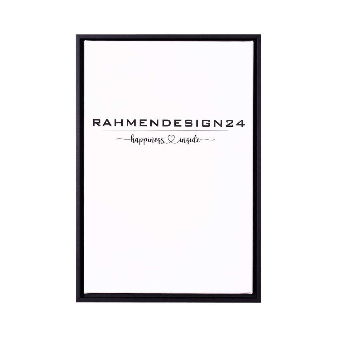 Rahmendesign24 Schattenfugenrahmen Oslo für Keilrahmenbilder und Leinwände 50x70 Schwarz (matt) Scha