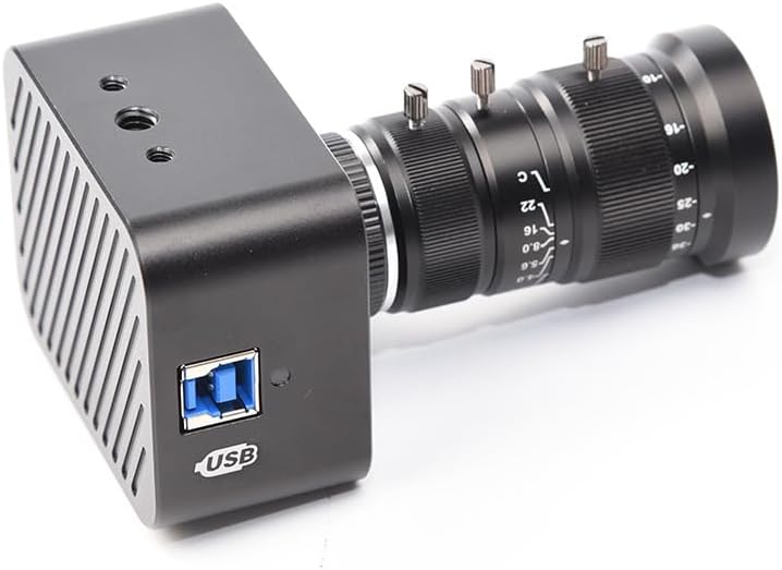 MOKOSE 4K USB Kamera, USB3.0 Webcam mit manuellem Fokus und C-Mount 10-55mm-Telezoomobjektiv, IMX678