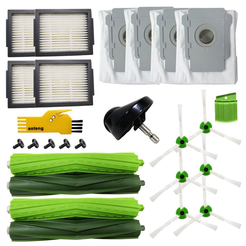 aotengou Ersatz-Zubehör-Set für iRobot Roomba i3 i7+ i3+ i7 j7+ j7 e5 e6 e7 Roboter-Staubsauger 25 P