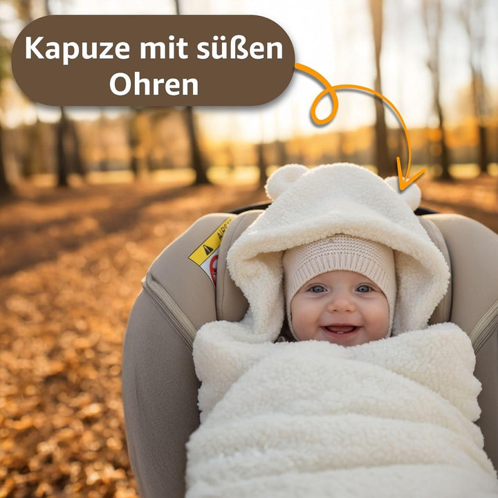 Einschlagdecke Babyschale Baby Decke - Winterschlafsack Blanket Fusssack Kinderwagen Zubehör für Neu