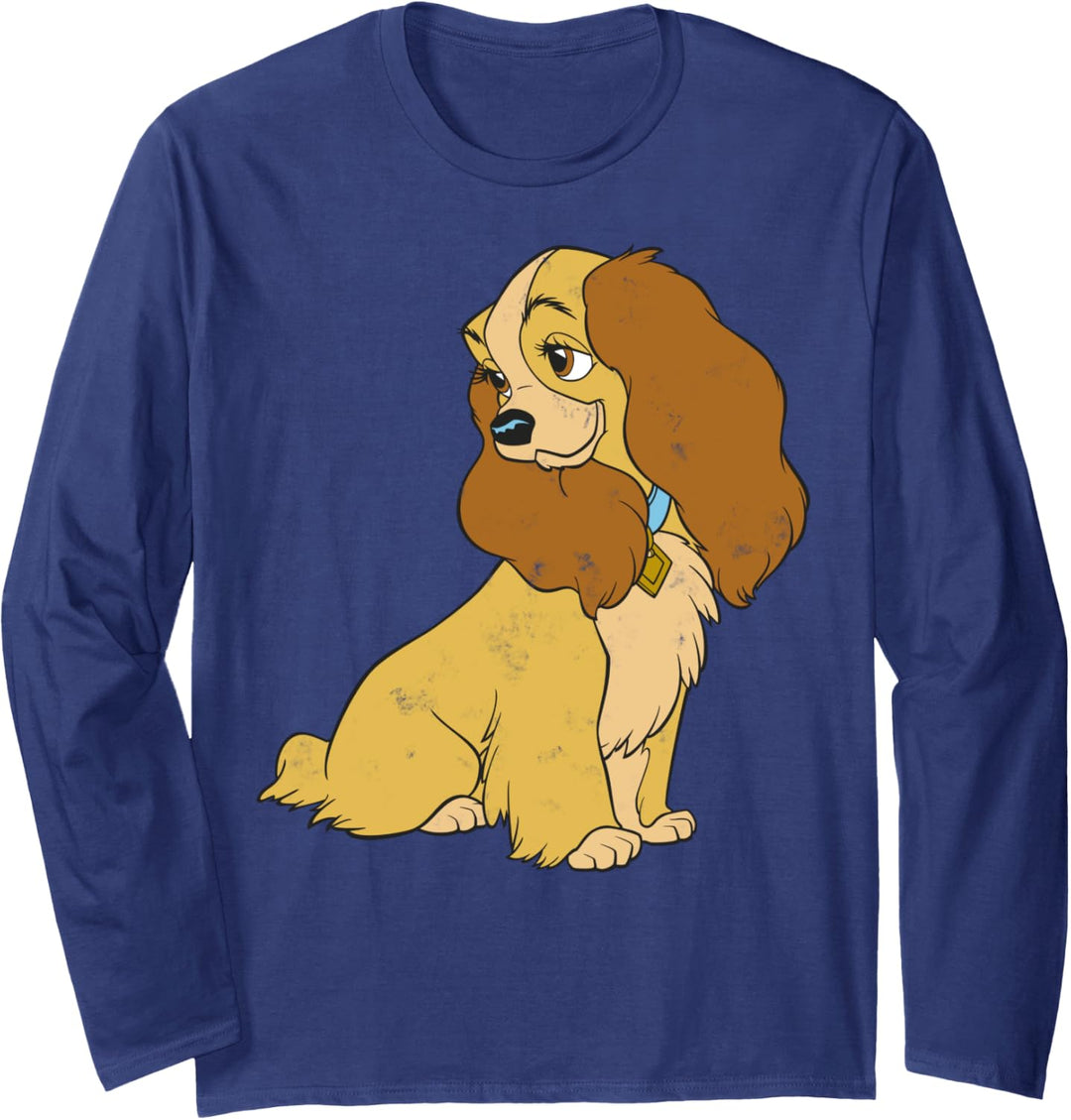 Disney Lady And The Tramp Lady Vintage Portrait Langarmshirt