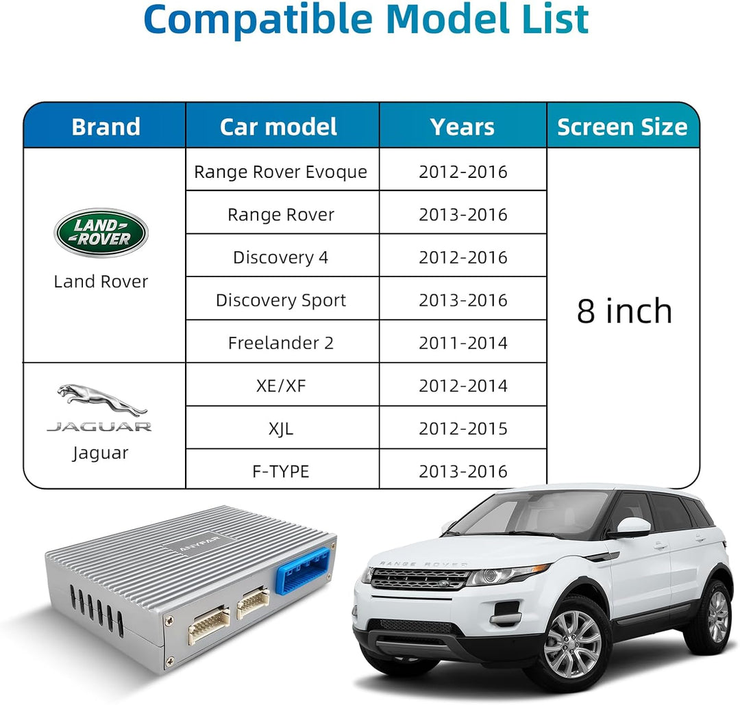 EZoneTronics Wireless CarPlay & Android Auto Retrofit Kit Decoder Box für Land Rover Jaguar Range Ro